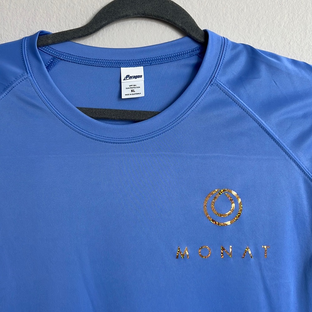 MONAT logo dry fit T-shirt for plus ladies.